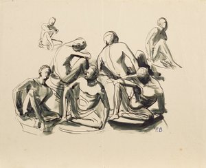 Sette giovani seduti da Franz Barwig d. Ä.