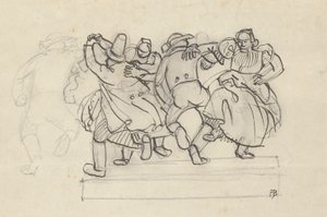 Studio per un rilievo con contadini danzanti da Franz Barwig d. Ä.