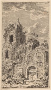 Frammento della vecchia cinta muraria a San Giovanni Laterano da Franz Edmund Weirotter
