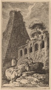 La piramide di Sesto vicino alle porte di San Paoli a Roma