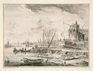 Vista di un porto #9 da Franz Edmund Weirotter