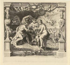 Teti riceve armi da Vulcano per Achille da Franz Ertinger