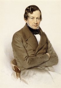 Ritratto di Anton Diabelli, seduto a mezzo busto, 1842 da Franz Eybl
