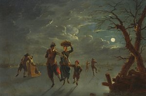 Pattinaggio sul ghiaccio al chiaro di luna