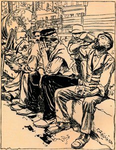 Operai a cena, c1900
