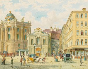 Il vecchio Burgtheater a Vienna da Franz Gerasch