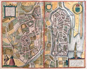 Autun e Nevers, Francia (incisione) da Franz Hogenberg