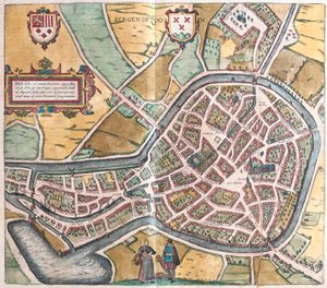 Berg Op Zoom, Paesi Bassi (incisione) da Franz Hogenberg