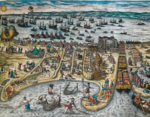 Cattura di La Goulette e Tunisi da parte di Carlo V da Franz Hogenberg