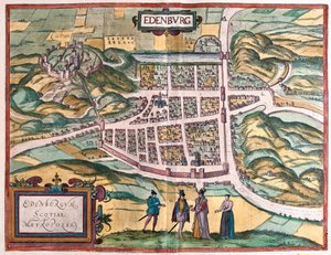 Edimburgo, Scozia (incisione) da Franz Hogenberg