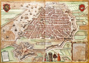 Mappa di Anversa da Franz Hogenberg
