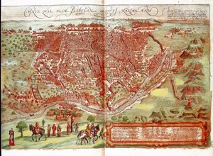 Mappa del Cairo da Franz Hogenberg