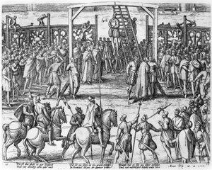 Scene di impiccagione nelle Fiandre, 1570 da Franz Hogenberg