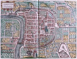 Trento, Italia (incisione) da Franz Hogenberg