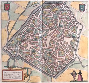 Valenciennes, Francia (incisione) da Franz Hogenberg
