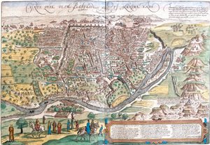 Veduta del Cairo, Egitto da Franz Hogenberg