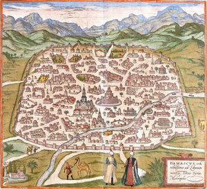 Veduta di Damasco, Siria da Franz Hogenberg