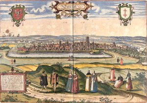 Vista di Danzica (Gedanum) (attuale Gdansk), Polonia