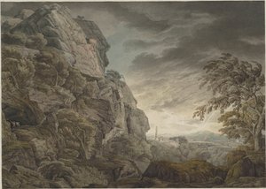 Paesaggio eroico nel temporale, c. 1790 da Franz Innocenz Josef Kobell