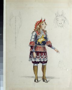 Progetto di costume per il balletto "Il piccolo cavallo gobbo" di C. Pugni