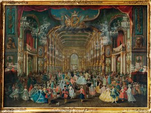 Ballo in maschera nel Teatro della Residenza di Bonn ... da Franz Jakob Rousseau