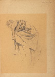 Studio di figura di una donna che si china a sinistra da Franz Jaschke