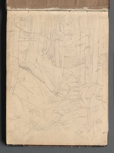 Album con vedute di Roma e dintorni, studi di paesaggio, pagina 01a: Paesaggio romano