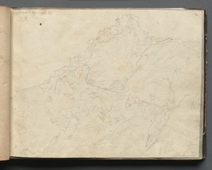 Album con vedute di Roma e dintorni, studi di paesaggio, pagina 04a: "Cervera".