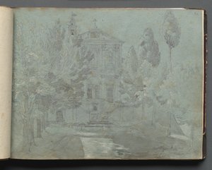 Album con Vedute di Roma e Dintorni, Studi di Paesaggio, pagina 05a: San Isidoro da Franz Johann Heinrich Nadorp