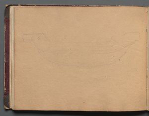 Album con vedute di Roma e dintorni, studi di paesaggio, pagina 19b: Schizzo di una barca da Franz Johann Heinrich Nadorp