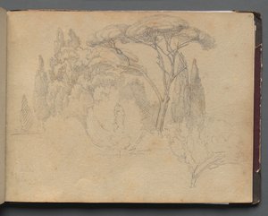 Album con Vedute di Roma e Dintorni, Studi di Paesaggio, pagina 29a: Studio di Paesaggio