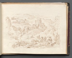 Album con Vedute di Roma e Dintorni, Studi di Paesaggio, pagina 43a: Paesaggio Romano da Franz Johann Heinrich Nadorp