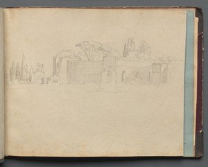 Album con Vedute di Roma e Dintorni, Studi di Paesaggio, pagina 51a: Paesaggio Romano