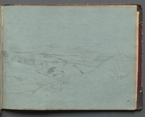 Album con vedute di Roma e dintorni, studi di paesaggio, pagina 52a: Paesaggio romano da Franz Johann Heinrich Nadorp