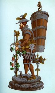 Ornamento da tavola tedesco in rame smaltato e dorato, fine XVI secolo, 1870 da Franz Kellerhoven