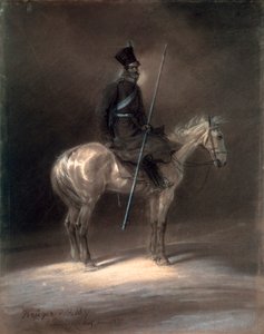 Cosacco a cavallo, 1837 da Franz Krüger