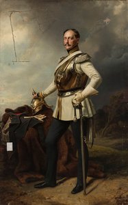 Ritratto di Nicola I Romanov (1796-1855) in uniforme prussiana da kirasier da Franz Krüger