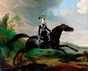 Ritratto equestre del Gran Principe Alessandro Nikolaevič da Franz Kruguer