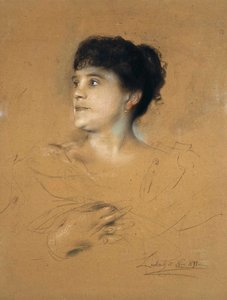 Ritratto della cantante Marcella Sembrich, 1858-1935, 1891 da Franz von Lenbach