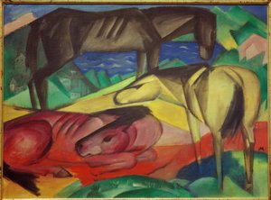 Tre cavalli II da Franz Marc