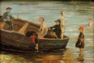 Bambini in barca da Franz Marc