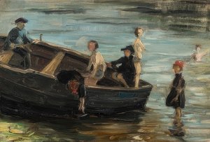 Bambini in barca da Franz Marc