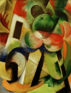 Piccola composizione II (Casa con alberi) da Franz Marc