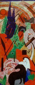 Paesaggio con animali e arcobaleno da Franz Marc