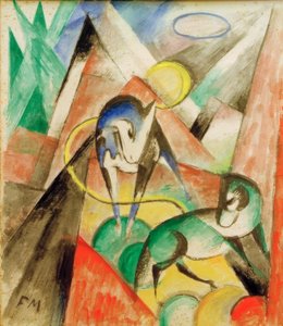 Paesaggio con due cavalli da Franz Marc