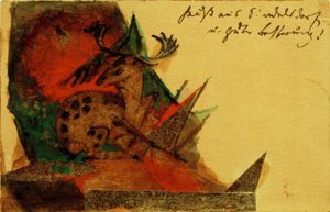 Cervo sdraiato da Franz Marc