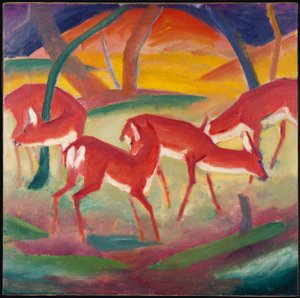 Cervo rosso 1, 1910 da Franz Marc