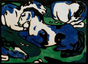 Cavalli a riposo da Franz Marc