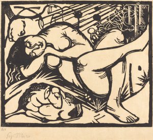 Pastorella dormiente, 1912 da Franz Marc