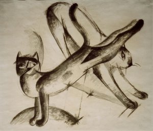 Gatti che giocano da Franz Marc
